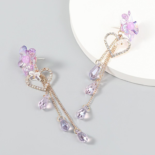 Wholesale diamond and flower imitation pearl alloy earrings JDC-ES-JL095 Earrings JoyasDeChina Wholesale Jewelry JoyasDeChina Joyas De China
