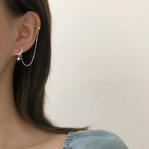Wholesale diamond crescent Silver Earrings JDC-ES-BY-019 Earrings 宝钰 Wholesale Jewelry JoyasDeChina Joyas De China