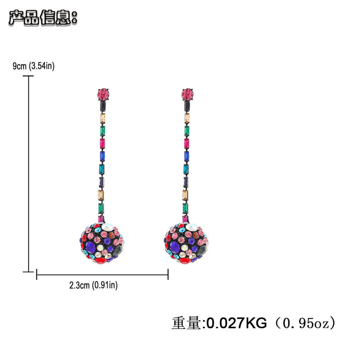 Wholesale Diamond Crystal Ball Alloy Earrings JDC-ES-JQ172 Earrings JoyasDeChina Wholesale Jewelry JoyasDeChina Joyas De China