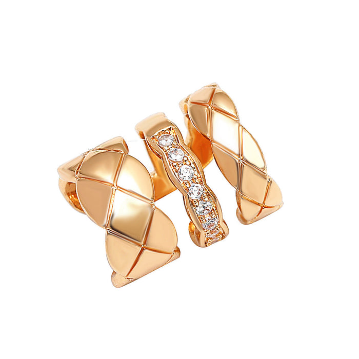 Wholesale diamond diamond multi-layer earclip earrings JDC-ES-D584 Earrings JoyasDeChina 01KC gold Wholesale Jewelry JoyasDeChina Joyas De China