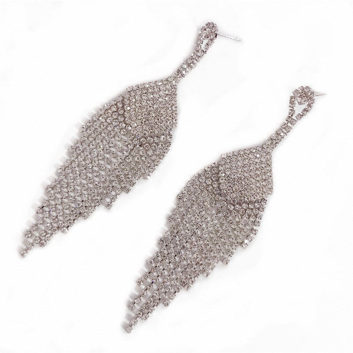 Wholesale diamond earrings long tassels JDC-ES-rut001 Earrings 如通 Wholesale Jewelry JoyasDeChina Joyas De China