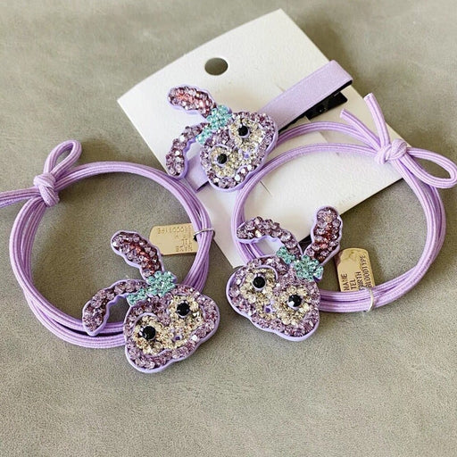 Wholesale diamond-encrusted cartoon bunny children hair rope (F) JDC-HS-GSFS011 Hair Scrunchies 夙尚 Wholesale Jewelry JoyasDeChina Joyas De China
