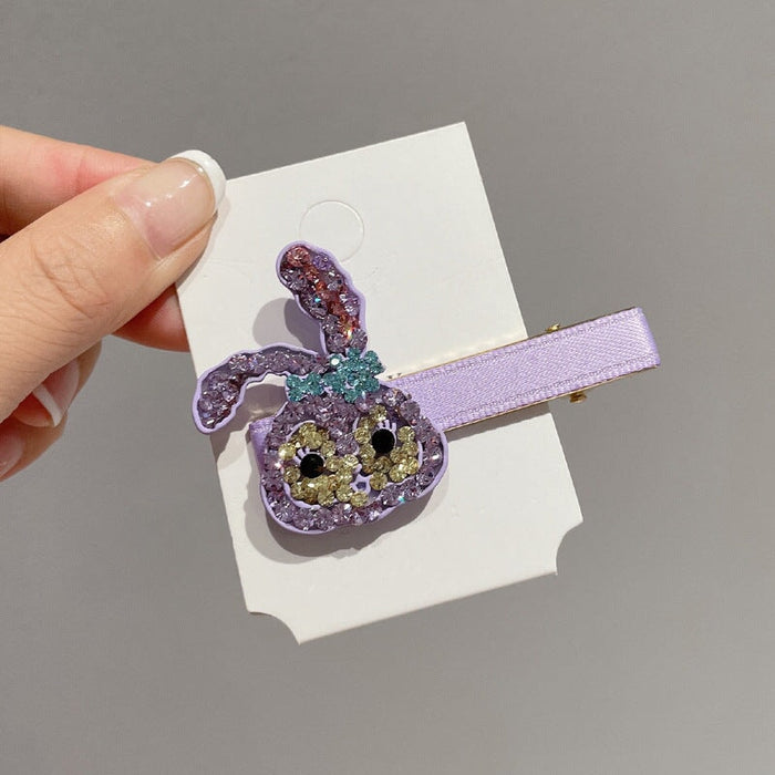 Wholesale diamond-encrusted cartoon bunny children hair rope (F) JDC-HS-GSFS011 Hair Scrunchies 夙尚 A024--4 Wholesale Jewelry JoyasDeChina Joyas De China