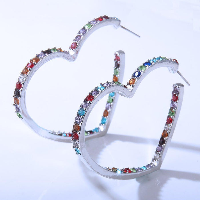 Bulk Jewelry Wholesale diamond-encrusted love earrings JDC-ES-YN024 Wholesale factory from China YIWU China