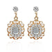 Wholesale diamond-encrusted pearl square earrings JDC-NE-b146 earrings JoyasDeChina White Wholesale Jewelry JoyasDeChina Joyas De China