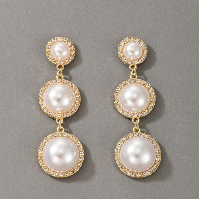 Wholesale diamond-encrusted pearl tassel earrings female earrings JDC-ES-c014 earrings JoyasDeChina 17586 Wholesale Jewelry JoyasDeChina Joyas De China