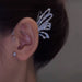 Wholesale diamond-encrusted silver butterfly earhook JDC-ES-ChiH008 Earrings 池豪 Wholesale Jewelry JoyasDeChina Joyas De China