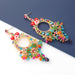 Wholesale diamond flower alloy earrings JDC-ES-JL026 Earrings JoyasDeChina color Wholesale Jewelry JoyasDeChina Joyas De China