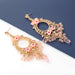 Wholesale diamond flower alloy earrings JDC-ES-JL026 Earrings JoyasDeChina pink Wholesale Jewelry JoyasDeChina Joyas De China
