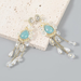 Wholesale diamond flower tassel alloy earrings JDC-ES-JL118 Earrings JoyasDeChina Wholesale Jewelry JoyasDeChina Joyas De China