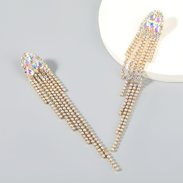 Wholesale diamond full diamond geometric Tassel Earrings JDC-ES-JL514 Earrings JoyasDeChina Wholesale Jewelry JoyasDeChina Joyas De China