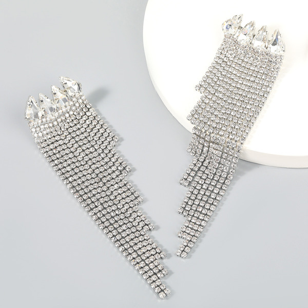 Wholesale diamond full diamond Tassel Earrings JDC-ES-JL515 Earrings JoyasDeChina Wholesale Jewelry JoyasDeChina Joyas De China