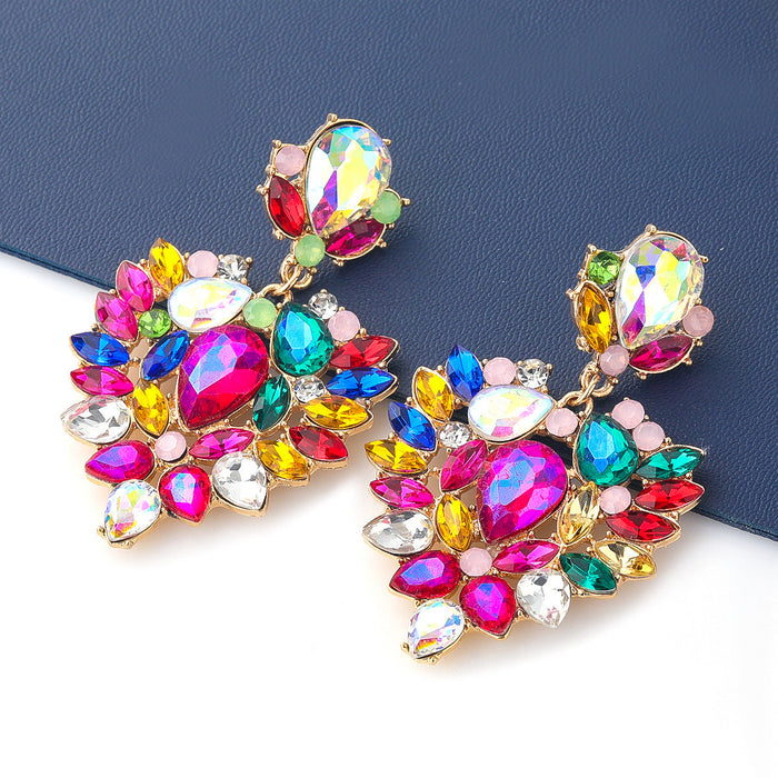 Wholesale diamond geometric alloy earrings JDC-ES-JL034 Earrings JoyasDeChina color Wholesale Jewelry JoyasDeChina Joyas De China