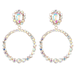 Wholesale diamond glass diamond round earrings earrings JDC-ES-JL529 Earrings JoyasDeChina Wholesale Jewelry JoyasDeChina Joyas De China