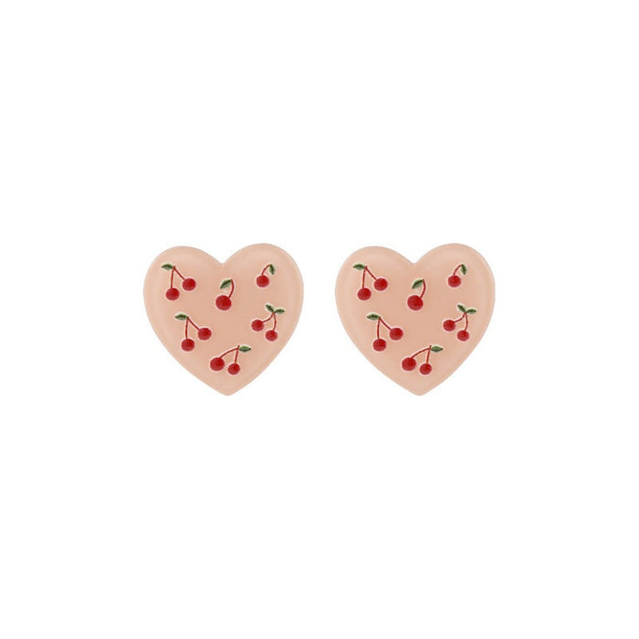 Wholesale diamond inlaid alloy Cherry Earrings JDC-ES-GSMDD030 Earrings 萌豆豆 Wholesale Jewelry JoyasDeChina Joyas De China