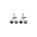 Wholesale diamond inlaid alloy Cherry Earrings JDC-ES-GSMDD030 Earrings 萌豆豆 E1509-6SLIVER Wholesale Jewelry JoyasDeChina Joyas De China