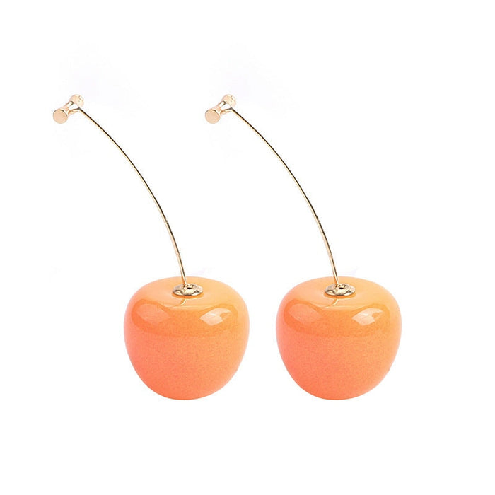 Wholesale diamond inlaid alloy Cherry Earrings JDC-ES-GSMDD030 Earrings 萌豆豆 E2330 Wholesale Jewelry JoyasDeChina Joyas De China