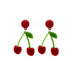Wholesale diamond inlaid alloy Cherry Earrings JDC-ES-GSMDD030 Earrings 萌豆豆 E3840 Wholesale Jewelry JoyasDeChina Joyas De China