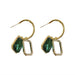Wholesale diamond inlaid square emerald Earrings JDC-ES-BY-075 Earrings 宝钰 Wholesale Jewelry JoyasDeChina Joyas De China