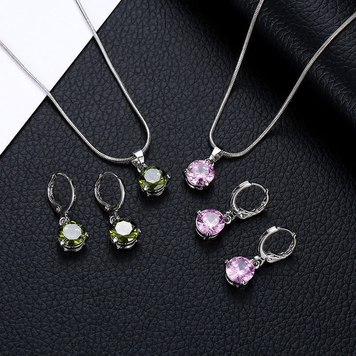 Wholesale diamond inlaid Zircon Necklace JDC-NE-Yiz005 necklaces 艺真 Wholesale Jewelry JoyasDeChina Joyas De China