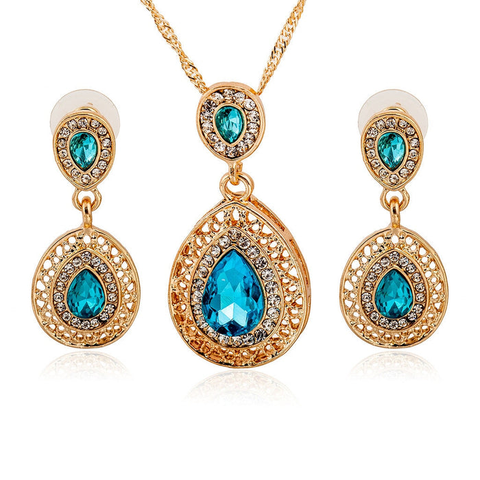 Wholesale diamond inlaid Zircon Necklace JDC-NE-Yiz005 necklaces 艺真 5392 Wholesale Jewelry JoyasDeChina Joyas De China