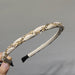 Wholesale diamond metal chain braided twist head hoop JDC-HD-TC009 Headband JoyasDeChina Apricot Wholesale Jewelry JoyasDeChina Joyas De China