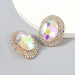 Wholesale diamond oval alloy earrings JDC-ES-JL036 Earrings JoyasDeChina AB color Wholesale Jewelry JoyasDeChina Joyas De China