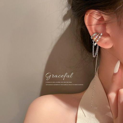 Wholesale diamond pearl silver earrings JDC-ES-BY-052 Earrings 宝钰 Wholesale Jewelry JoyasDeChina Joyas De China