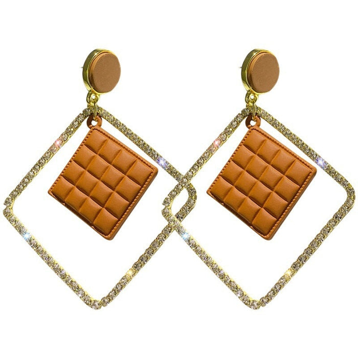 Wholesale Diamond Rhinestone Metal Earrings JDC-ES-XC346 Earrings 夏晨 Wholesale Jewelry JoyasDeChina Joyas De China