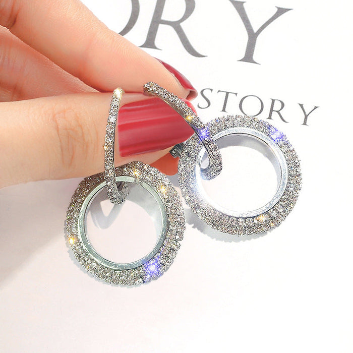 Wholesale diamond ring silver earrings JDC-ES-BY053 Earrings 宝钰 3 Wholesale Jewelry JoyasDeChina Joyas De China