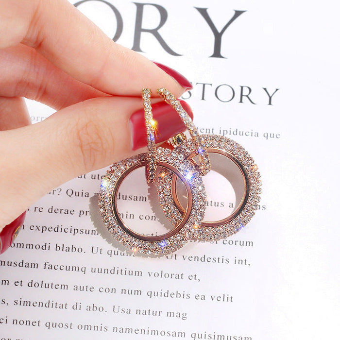 Wholesale diamond ring silver earrings JDC-ES-BY053 Earrings 宝钰 5 Wholesale Jewelry JoyasDeChina Joyas De China