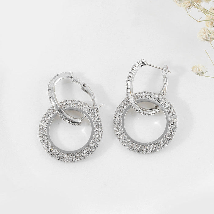 Wholesale diamond ring silver earrings JDC-ES-BY053 Earrings 宝钰 6 Wholesale Jewelry JoyasDeChina Joyas De China