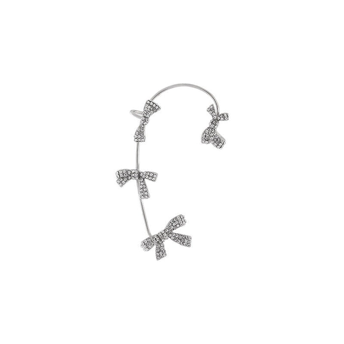 Wholesale diamond-set silver butterfly combined with gold earhook JDC-ES-ChiH006 Earrings 池豪 Wholesale Jewelry JoyasDeChina Joyas De China