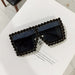 Wholesale diamond-set square frame sunglasses JDC-SG-KD129 Sun Glasses 珂盾 Black-black diamond 1 Wholesale Jewelry JoyasDeChina Joyas De China