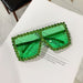 Wholesale diamond-set square frame sunglasses JDC-SG-KD129 Sun Glasses 珂盾 Green 1 Wholesale Jewelry JoyasDeChina Joyas De China