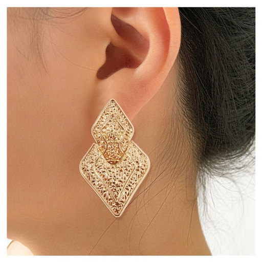 Wholesale diamond shaped alloy Earrings JDC-ES-TC207 Earrings JoyasDeChina Wholesale Jewelry JoyasDeChina Joyas De China