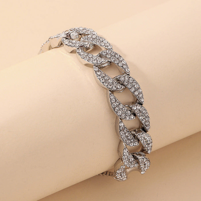Wholesale diamond silver geometric Bracelet JDC-BT-YWJQ007 Bracelet 义乌精巧 silver Wholesale Jewelry JoyasDeChina Joyas De China