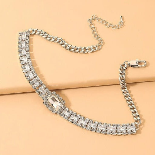 Wholesale diamond square geometric Necklaces JDC-NE-YWJQ019 Necklaces 砱拫儕? Wholesale Jewelry JoyasDeChina Joyas De China
