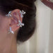 Wholesale diamond studded bowknot alloy ear hooks JDC-ES-XuF029 Earrings 旭帆 Left ear Wholesale Jewelry JoyasDeChina Joyas De China