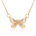 Wholesale diamond-studded butterfly pendant copper necklaces JDC-NE-A093 Necklaces 妙雅 1 Wholesale Jewelry JoyasDeChina Joyas De China