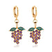 Wholesale diamond-studded grape alloy earrings JDC-ES-A091 Earrings 妙雅 1 Wholesale Jewelry JoyasDeChina Joyas De China