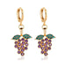 Wholesale diamond-studded grape alloy earrings JDC-ES-A091 Earrings 妙雅 Wholesale Jewelry JoyasDeChina Joyas De China