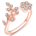 Bulk Jewelry Wholesale diamond twisted leaves wishful flower ring  JDC-RS-b010 Wholesale factory from China YIWU China