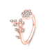 Bulk Jewelry Wholesale diamond twisted leaves wishful flower ring  JDC-RS-b010 Wholesale factory from China YIWU China