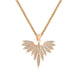 Wholesale Diamond Wing Pendant Copper Necklace JDC-NE-A085 Necklaces 妙雅 Wholesale Jewelry JoyasDeChina Joyas De China