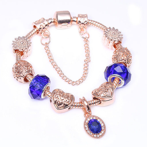 Wholesale DIY Alloy Blue Water Drop Bracelet (F) JDC-BT-XingL045 Bracelet 星銮 17cm Wholesale Jewelry JoyasDeChina Joyas De China