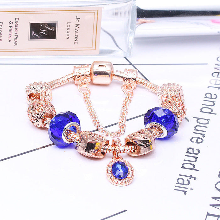 Wholesale DIY Alloy Blue Water Drop Bracelet (F) JDC-BT-XingL045 Bracelet 星銮 Wholesale Jewelry JoyasDeChina Joyas De China