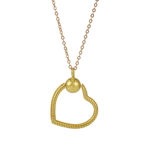Wholesale DIY Alloy Heart Pendant Necklace JDC-NE-XingL004 Necklaces 星銮 gold Wholesale Jewelry JoyasDeChina Joyas De China