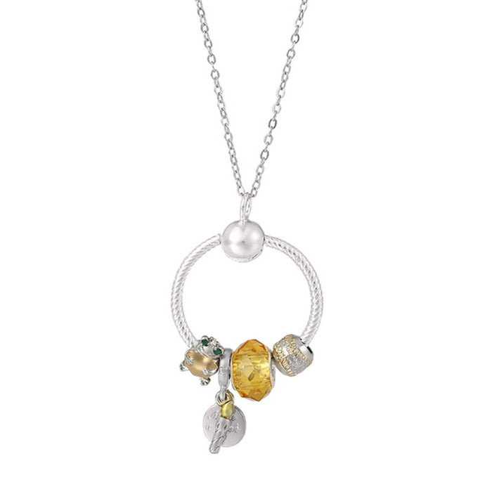 Wholesale DIY Alloy Silver Plated Heart Pendant Necklace JDC-NE-XingL001 Necklaces 星銮 NC02 Wholesale Jewelry JoyasDeChina Joyas De China