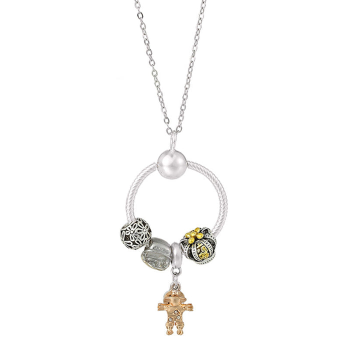 Wholesale DIY Alloy Silver Plated Heart Pendant Necklace JDC-NE-XingL001 Necklaces 星銮 NC05 Wholesale Jewelry JoyasDeChina Joyas De China
